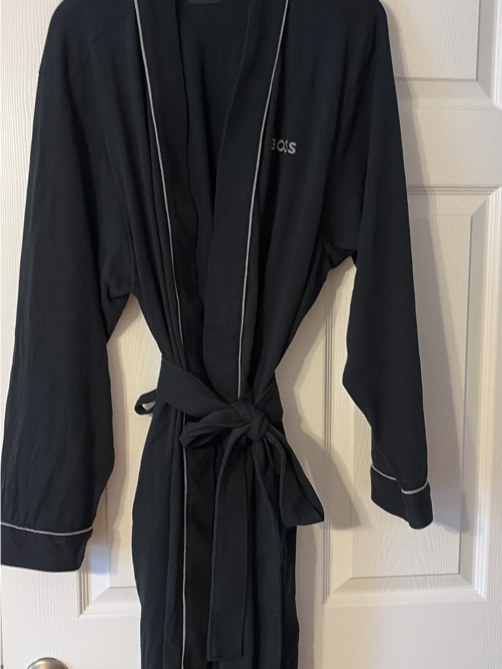 Mens BOSS Classic  Black Robe with Contrast Piping - Unbranded